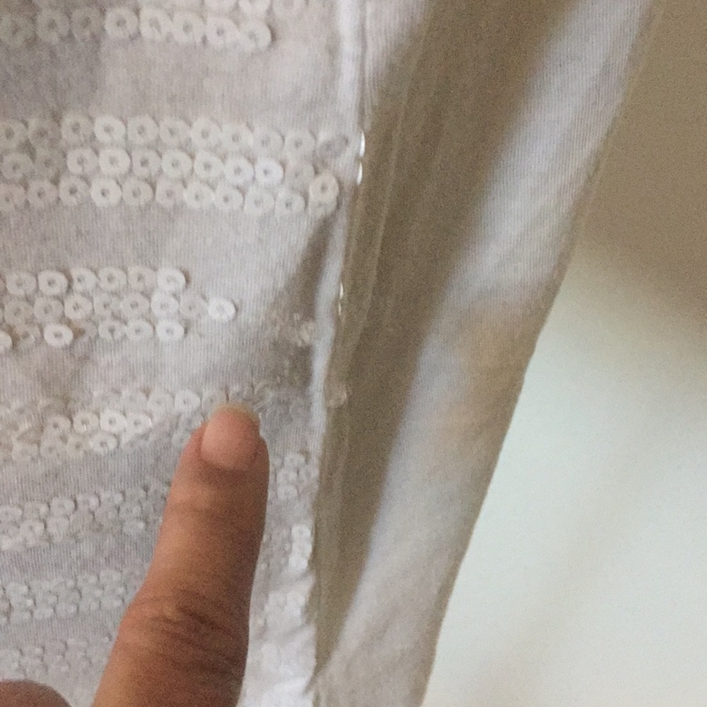 K. Jordan sequins long T-top 💕⚪️💕 - Picture 7 of 8